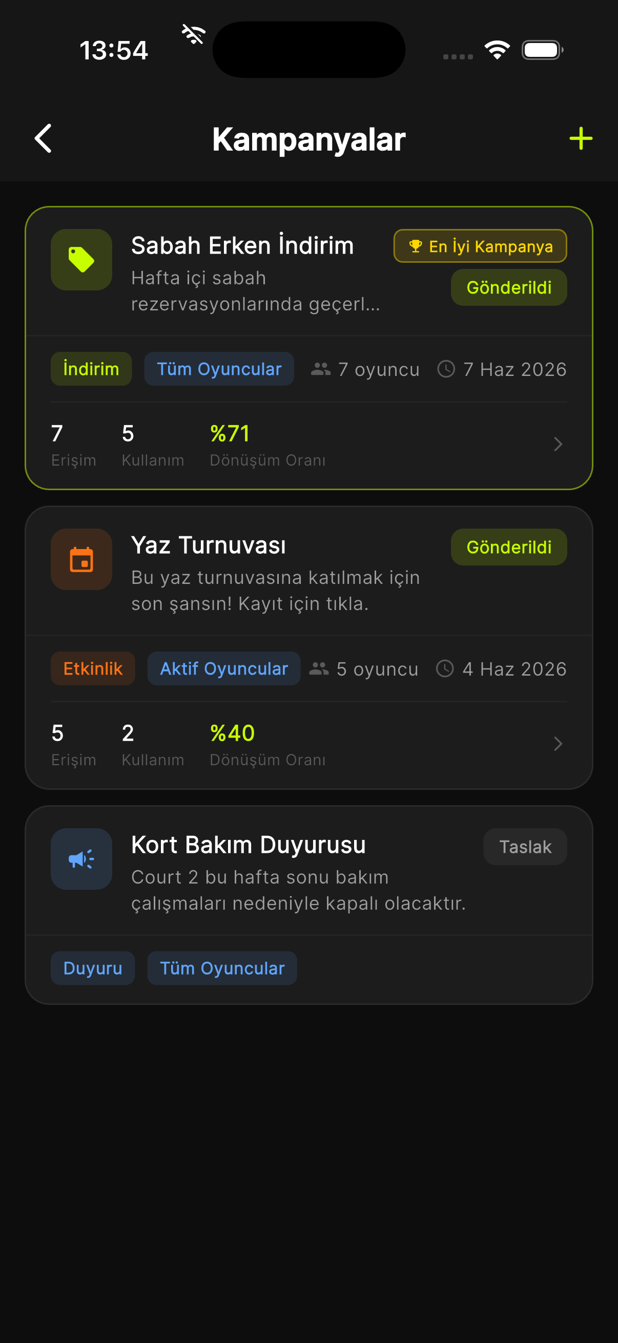 Kampanya & Üye Sistemi